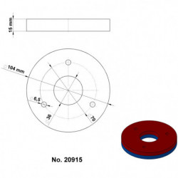Magnes neodymowy – pierścień śr.104x śr.36x15 N 80 °C, VMM9-N48