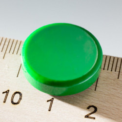 Silny okrągły kolorowy magnes śr.20x5 – zielony
