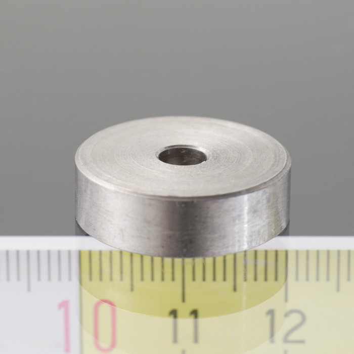 Soczewka magnetyczna śr.20 x wysokość 6 mm z otworem wewnętrznym śr. 4,5, SmCo magnes
