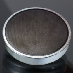 Soczewka magnetyczna śr.20 x wysokość 6 mm z gwintem zewnętrznym M3, długość gwintu 7 mm