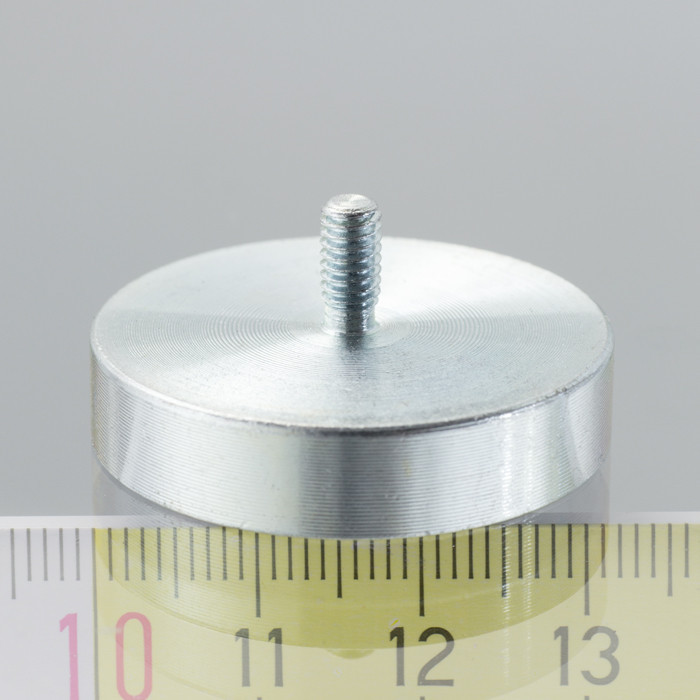 Soczewka magnetyczna śr.32 x wysokość 7 mm z gwintem zewnętrznym M4, długość gwintu 8 mm