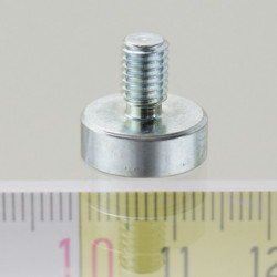 Soczewka magnetyczna śr.13 x wysokość 4,5 mm z gwintem zewnętrznym M5, długość gwintu 8 mm.