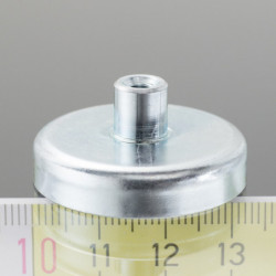 Soczewka magnetyczna śr.32 x wysokość 7 mm z gwintem wewnętrznym M4, długość gwintu 8 mm