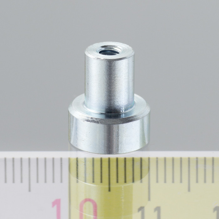 Soczewka magnetyczna śr.10 x wysokość 4,5 mm z gwintem wewnętrznym M3, długość gwintu 7 mm
