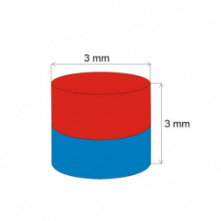 Magnes neodymowy – walec śr.3x3 N 80 °C, VMM8-N45