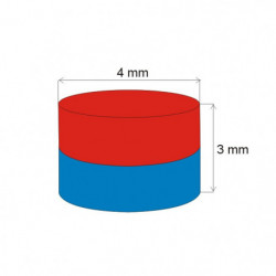 Magnes neodymowy – walec śr.4x3 N 80 °C, VMM7-N42