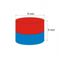 Magnes neodymowy – walec śr.5x5 N 200°C, VMM 3 EH