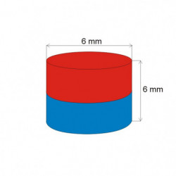 Magnes neodymowy – walec śr.6x6 N 80 °C, VMM4-N35
