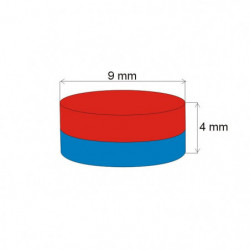 Magnes neodymowy – walec śr.9x4 N 80 °C, VMM7-N42