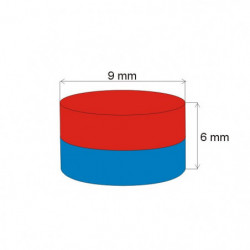 Magnes neodymowy – walec śr.9x6 N 80 °C, VMM7-N42