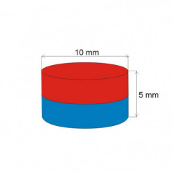 Magnes neodymowy – walec śr.10x5 N 80 °C, VMM7-N42