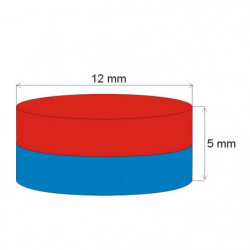 Magnes neodymowy – walec śr.12x5 N 120 °C, VMM4H-N35H