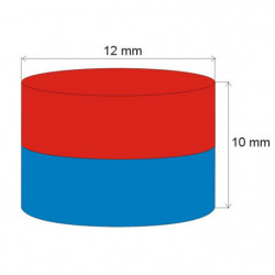 Magnes neodymowy – walec śr.12x10 N 80 °C, VMM4-N35