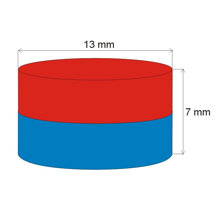 Magnes neodymowy – walec śr.13x7 N 80 °C, VMM4-N30