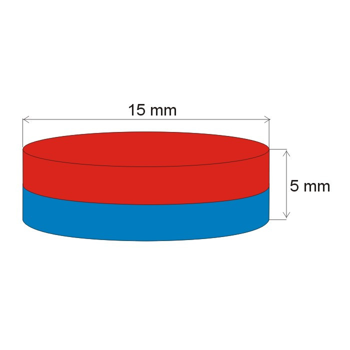Magnes neodymowy – walec śr.15x5 N 80 °C, VMM4-N35