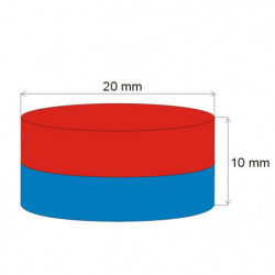 Magnes neodymowy – walec śr.20x10 N 80 °C, VMM4-N35