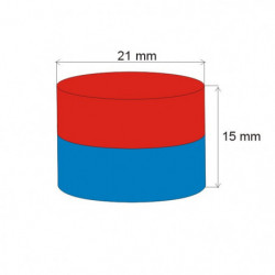 Magnes neodymowy – walec śr.21x15 N 80 °C, VMM4-N35