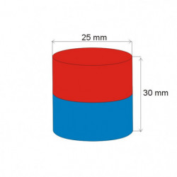 Magnes neodymowy – walec śr.25x30 N 80 °C, VMM4-N35