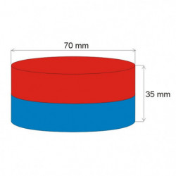 Magnes neodymowy – walec śr.70x35 N 80 °C, VMM8
