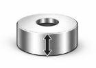Magnesy neodymowe walce z otworem według wysokości B 0–5 mm