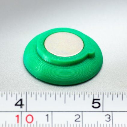 Duży zielony magnes neodymowy do tablicy w plastikowej obudowie